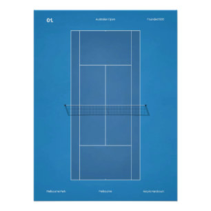 Australian Open Tennisplatz Poster