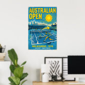 Australian Open-Wandkunst Vintage-Tennisposter in Poster (Heimbüro)