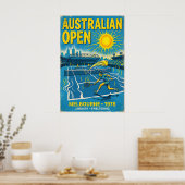Australian Open-Wandkunst Vintage-Tennisposter in Poster (Küche)