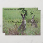 Australian Outback Kangaroos Wedding Einladungen (Vorne/Hinten)