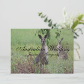 Australian Outback Kangaroos Wedding Einladungen (Stehend Vorderseite)