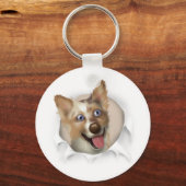 Australian Red Merle Shepherd Busting Out Schlüsselanhänger (Vorderseite)