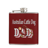 Australian Rind Hunde Papa Geschenke Flachmann (Vorderseite)