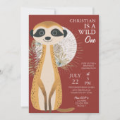 Australian Safari Wild One Einladung (Vorderseite)