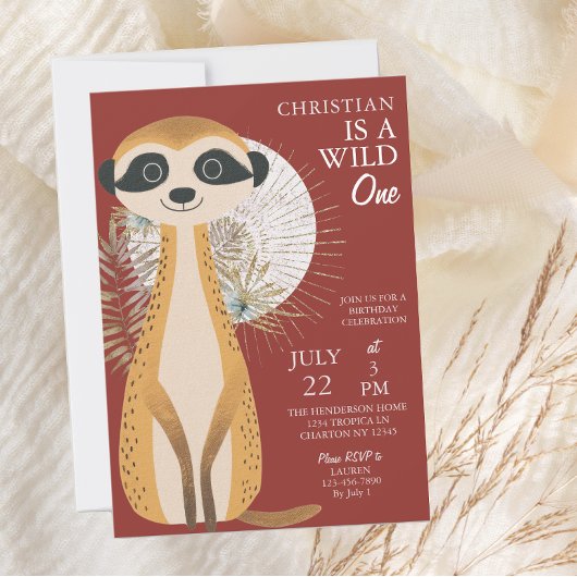 Australian Safari Wild One Einladung