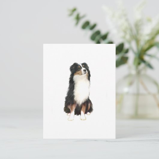 AUSTRALIAN SHEPHERD (A) - Tri Color Postkarte (Stehend Vorderseite)
