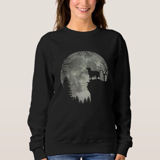 Australian Shepherd And Moon Halloween Sweatshirt (Vorderseite)