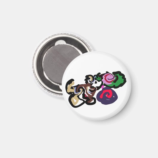 Australian shepherd and roses joy magnet (Vorderseite/Rückseite)