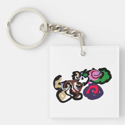 Australian shepherd and roses joy schlüsselanhänger (Vorderseite)