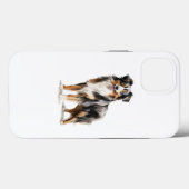 Australian Shepherd Aquarell Print Case-Mate iPhone Hülle (Rückseite (Horizontal))