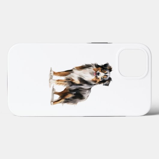 Australian Shepherd Aquarell Print Case-Mate iPhone Hülle (Rückseite (Horizontal))