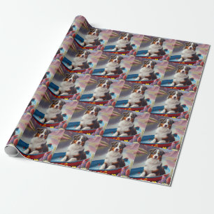 Australian Shepherd auf dem Paddle: Ein landschaft Geschenkpapier