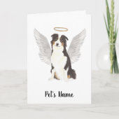 Australian Shepherd Aussie Beileid Memorial Karte (Vorderseite)