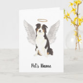 Australian Shepherd Aussie Beileid Memorial Karte (Gelbe Blume)