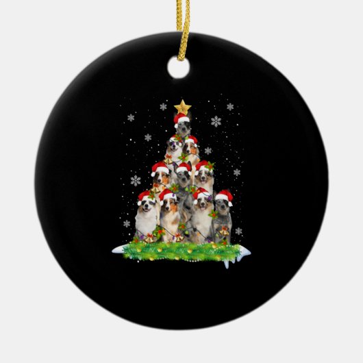 Australian Shepherd Aussie Christmas Ornament Tree (Vorne)