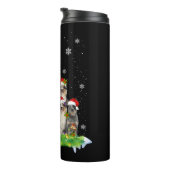 Australian Shepherd Aussie Christmas Ornament Tree Thermosbecher (Nach rechts gedreht)