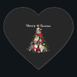 Australian Shepherd Aussie Christmas Tree Xmas Dog Herz-Aufkleber<br><div class="desc">Australian Shepherd Aussie Christmas Tree Xmas Dog</div>