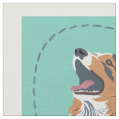 Australian Shepherd Aussie Dog Cut and Sew Stoff (Nahaufnahme)