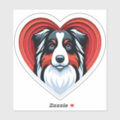 Australian Shepherd Aussie Dog Lover Niedlich Hear Aufkleber (Blatt)