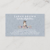 Australian Shepherd Aussie Dog Visitenkarte (Rückseite)