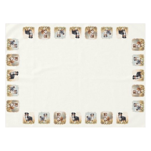 Australian Shepherd Aussie Dogs Tischdecke (Vorderseite (Horizontal))