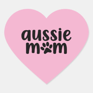 Australian Shepherd Aussie Mama Aufkleber Rosa
