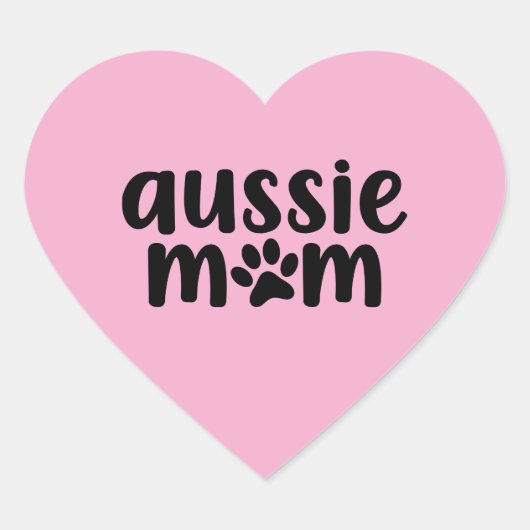 Australian Shepherd Aussie Mama Aufkleber Rosa (Vorderseite)