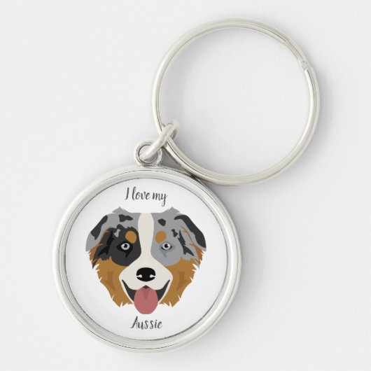 Australian Shepherd, Aussie Schlüsselanhänger (Vorne)