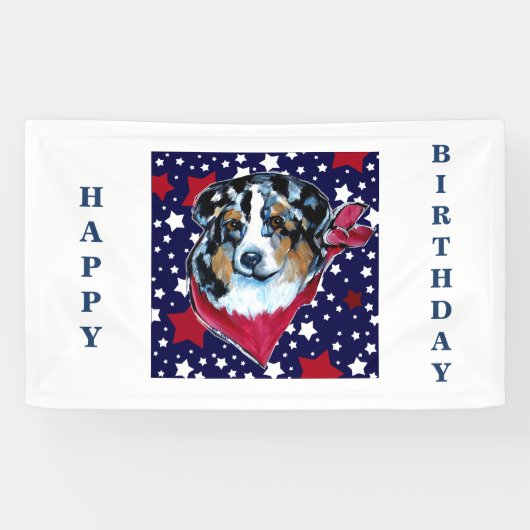 Australian Shepherd Banner (Horizontal)