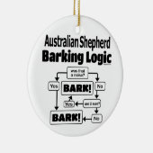 Australian Shepherd Barking Logic Keramik Ornament (Rechts)
