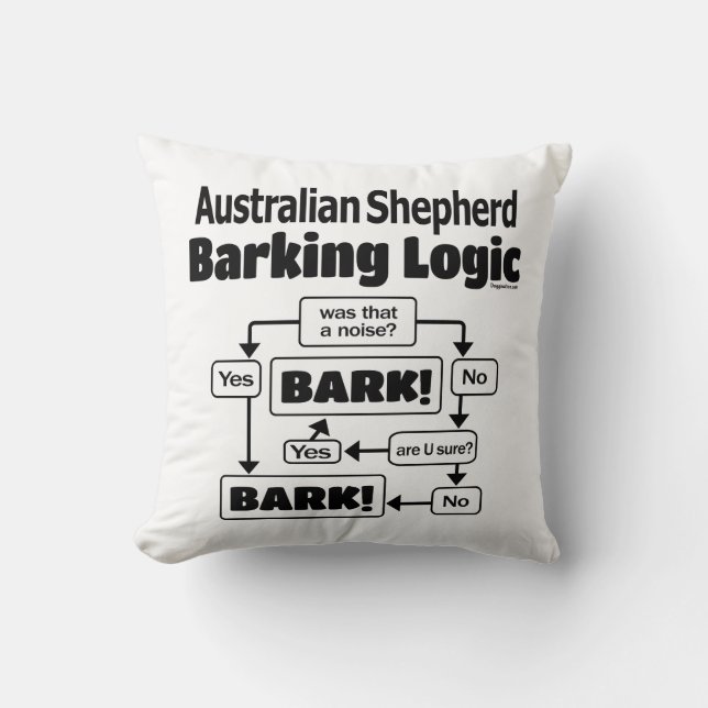 Australian Shepherd Barking Logic Kissen (Vorderseite)