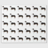 Australian Shepherd Basic Breed Silhouette Geschenkpapier (Flach)