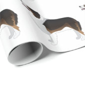 Australian Shepherd Basic Breed Silhouette Geschenkpapier (Rolleneckpunkt)