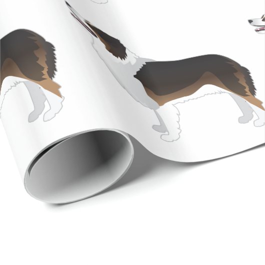 Australian Shepherd Basic Breed Silhouette Geschenkpapier (Rolleneckpunkt)