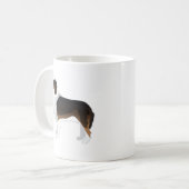 Australian Shepherd Basic Breed Silhouette Kaffeetasse (Vorderseite Links)