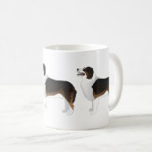 Australian Shepherd Basic Breed Silhouette Kaffeetasse (VorderseiteRechts)