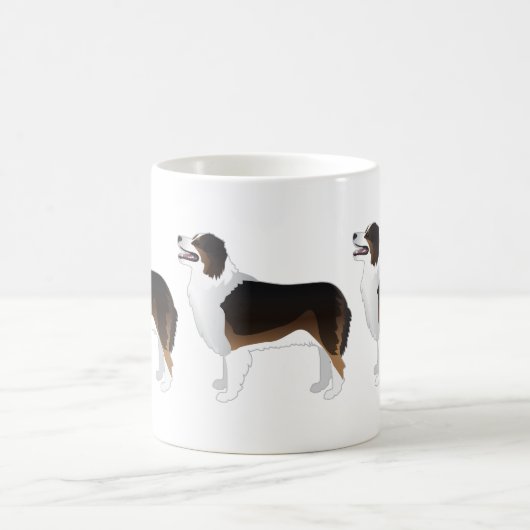 Australian Shepherd Basic Breed Silhouette Kaffeetasse (Mittel)