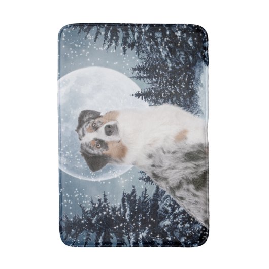 Australian Shepherd Bath Mat Badematte (Vorderseite Vertikal)
