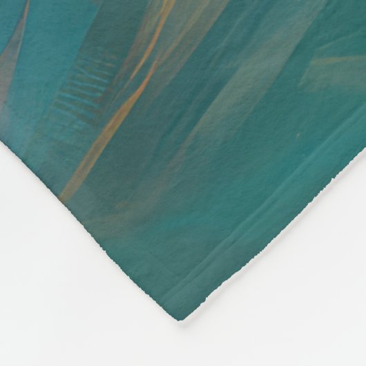 Australian Shepherd Beach Surfing Painting Fleecedecke (Ecke)