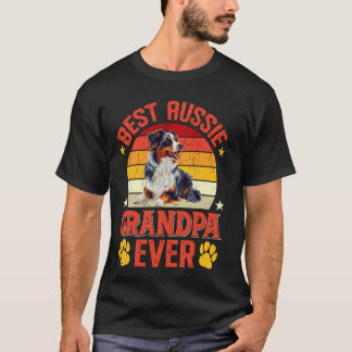 Australian Shepherd BEST AUSSIE GRANDPA EVER Vinta T-Shirt