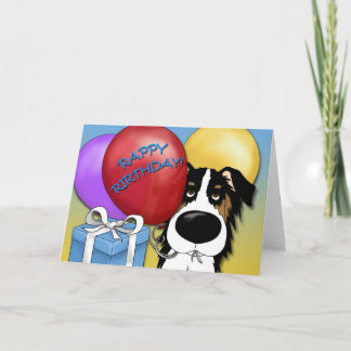 Australian Shepherd Birthday Card Karte