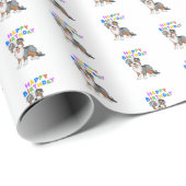 Australian Shepherd Birthday Geschenkpapier (Rolleneckpunkt)