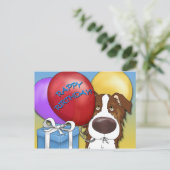 Australian Shepherd Birthday Postcard Postkarte (Stehend Vorderseite)