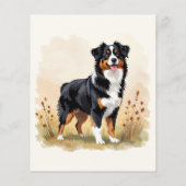 Australian Shepherd Black Tricolor Aussie Dog (Rückseite)