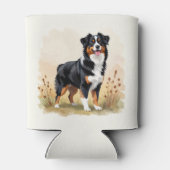 Australian Shepherd Black Tricolor Aussie Dog Dosenkühler (Rückseite)