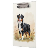 Australian Shepherd Black Tricolor Aussie Dog Klemmbrett (Links)