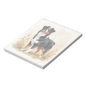 Australian Shepherd Black Tricolor Aussie Dog Notizblock (Rotiert)