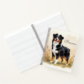 Australian Shepherd Black Tricolor Aussie Dog Notizblock (Innenseite)
