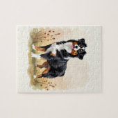 Australian Shepherd Black Tricolor Aussie Dog Puzzle (Horizontal)