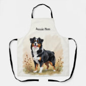 Australian Shepherd Black Tricolor Aussie Dog Schürze (Vorderseite)